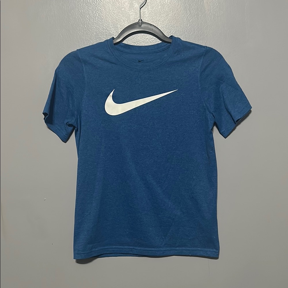 Nike Blue and White Short Sleeve Tee